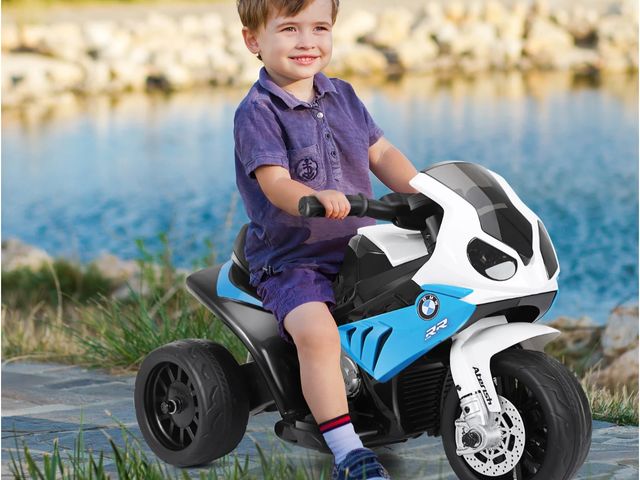 Lot 96-198215 - Costway Kids Ride On Motorcycle BMW Licensed 6V Electric 3 Wheels Bicycle Music &amp; Light Blue
New...