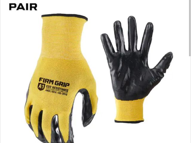 Lot 96-205310 - FIRM GRIP Large Nitrile Coated Work Gloves (10 Pack) New