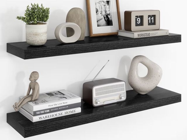 Lot 96-227632 - Black 36” Floating Shelves Set of 2 New
