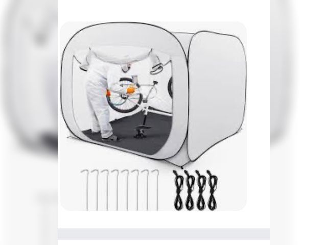 Lot 96-187812 - Chunm Large Size 94.4"×94.4"×70.9" Portable Pop up Spray Paint Booth Tent with Black Floor Vent Mesh...