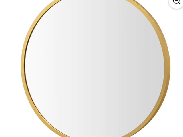 Lot 96-197407 - Costway 16''Round Wall Mounted Bathroom Mirror Aluminum Alloy Frame Decor Mirror Gold New