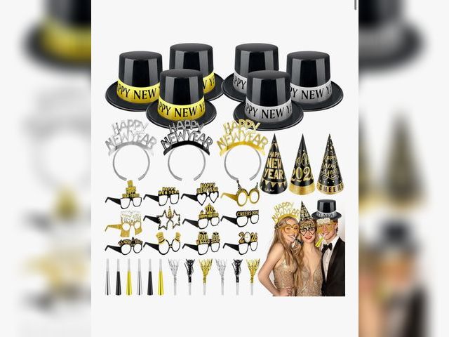 Lot 96-193376 - 6 cases of 2026 New Years Eve Party Supplies, 36 Pcs Happy New Year Party Supplies Kit Serve 12, Inc...