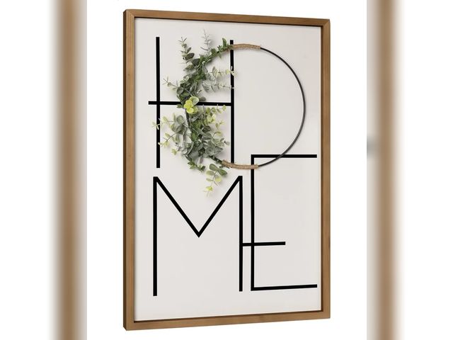 Lot 96-173848 - flangairy Home Sign Wall Decor, Wooden Home Letters Wall Art, Rustic House Decorations for Living Ro...