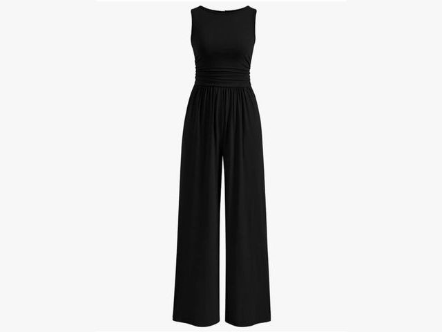 Lot 96-166519 - PRETTYGARDEN One Piece Jumpsuits for Women Dressy Casual Sleeveless Crewneck Wide Leg Rompers Jumper...