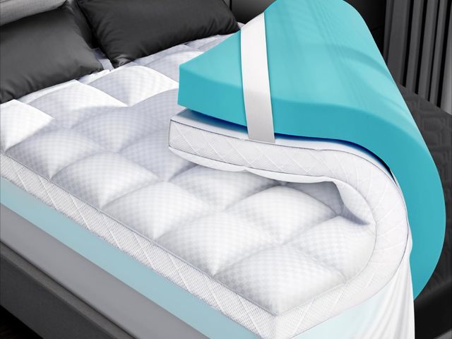 Lot 96-166034 - Full Size Dual Layer Memory Foam Mattress Topper for Pain Relief with 2X Support, 2" Fluffy Pillow T...