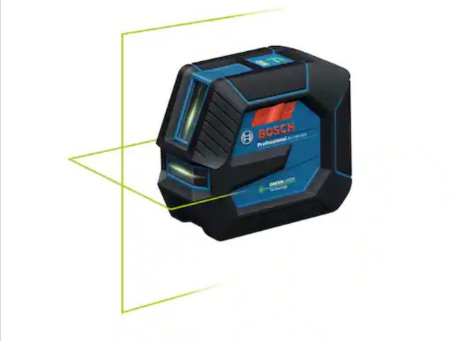 Lot 96-180414 - Bosch 100 ft. Green Self Leveling Line Laser Level with Li-Ion Battery, Adjustable L-Bracket Mount a...