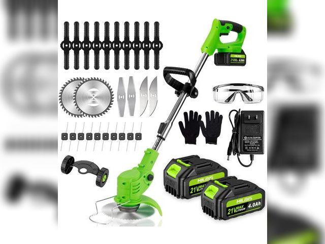 Lot 96-163919 - Cordless Weed Wacker Battery Powered Electric Weed Eater with 21V 4.0Ah Batteries, 3 in 1 Cordless G...