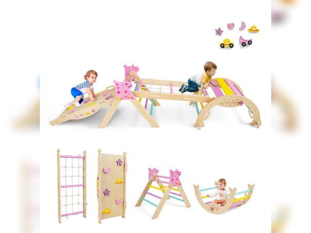 Lot 96-198543 - Triangle Set 8-in-1 Foldable Baby Climbing Toys Unicorn Theme, Pink
New
MSRP $155.00