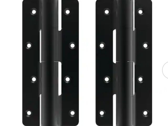 Lot 96-191057 - Barrette Outdoor Living 
3.125 in. x 7.187 in. Aluminum Black Heavy-Duty Butterfly Hinge (2-Pack) Ne...
