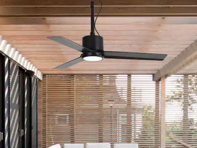 Lot 96-196735 - Parrot Uncle
42 in. Outdoor Integrated LED Matte Black Rope Hook Hanging Ceiling Fan with Light and ...