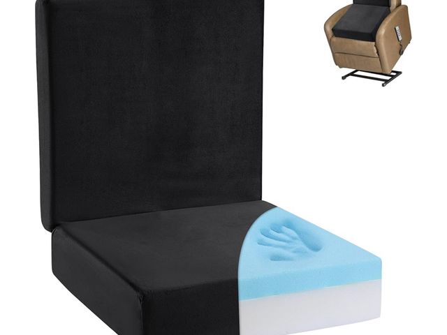 Lot 96-170443 - Appears to be HOMBYS Memory Foam Recliner Seat Cushion for Elderly with Lumbar Support Pillow for Lo...