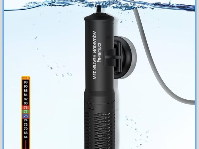 Lot 96-191536 - Orlushy 25W Small Submersible Aquarium Heater, Constant Temperature Betta Fish Tank Heater of 78℉for...