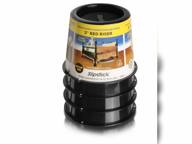 Lot 96-162289 - SlipStick 3 in. Black Under-Bed Storage Furniture/Bed Risers (Set of 4)

New