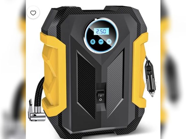 Lot 96-230956 - CARSUN Portable Automobile Air Compressor Digital Tire Inflation Pump LED Lamp Tire Compression Pump...