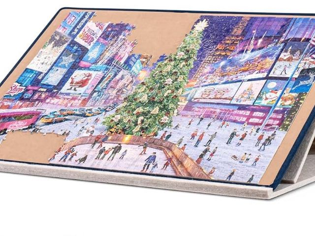 Lot 96-170269 - Tektalk Jigsaw Puzzle Board with 2-in-1 Designed Stand &amp; Cover, Multi-Angle Adjustable Bracket &...