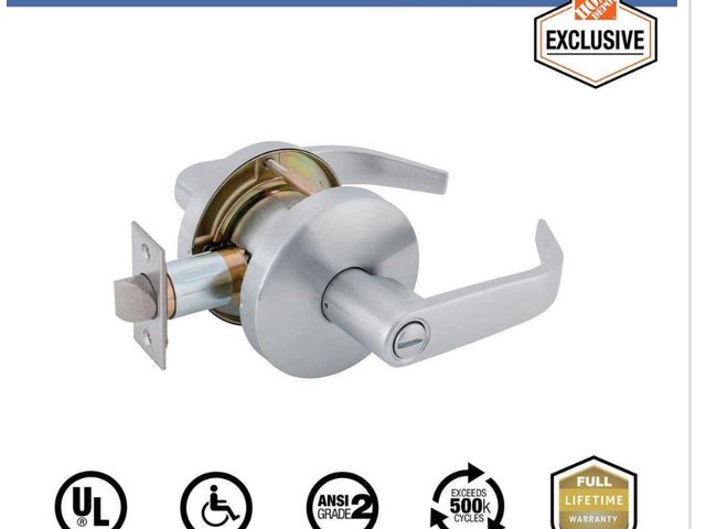 Lot 96-163120 - Universal Hardware Heavy Duty Commercial Privacy/bed/bath Curved
Lever Cylindrical ANSI Grade2 UL 3 ...