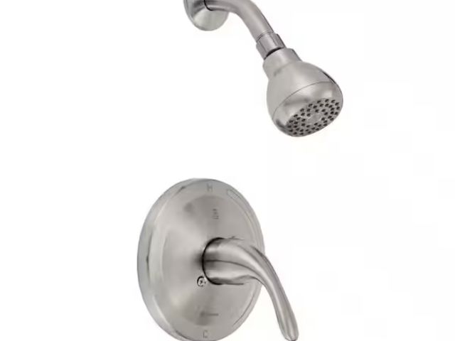 Lot 96-164801 - Glacier Bay Builders Single Handle 1-Spray Shower Faucet 1.8 GPM with Ceramic Disc Valves, Integral ...