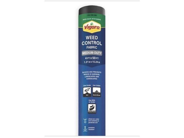 Lot 96-222071 - Vigoro 4 ft. x 50 ft. Medium Duty Point Bond Landscape Fabric New