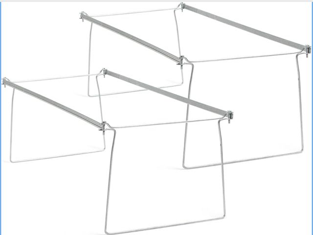 Lot 96-211240 - Smead Frames, Hanging File, Heavy Duty Steel Letter Size, Adjustable 23"-27" Rails, 2-Pack Gray, Con...