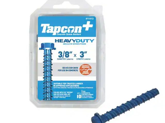 Lot 96-162968 - Tapcon
3/8 in. x 3 in. Steel Hex-Washer-Head Indoor/Outdoor Large Diameter Concrete Anchors
New