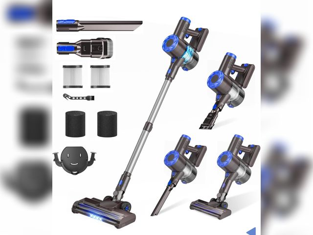Lot 96-170712 - Cordless Vacuum Cleaner, Super Power Suction Stick Vacuum Cleaners with 2200 mAh Battery,8-in-1 Ligh...