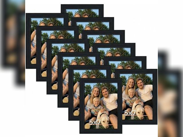Lot 96-232675 - Giftgarden 5x7 Picture Frame Black 5 x 7 Photo Frames Bulk for Wall or Tabletop, 18 Pack New