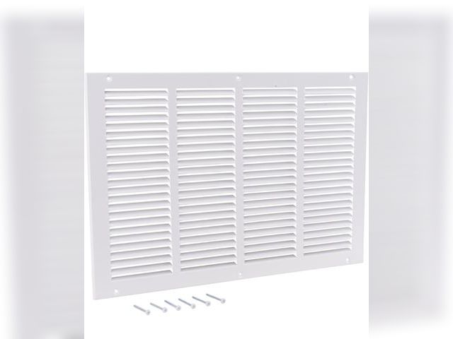 Lot 96-211771 - EZ-FLO 20 x 12 Inch (Duct Opening) Return Air Vent Cover for Wall or Ceiling, Solid Steel Return Air...