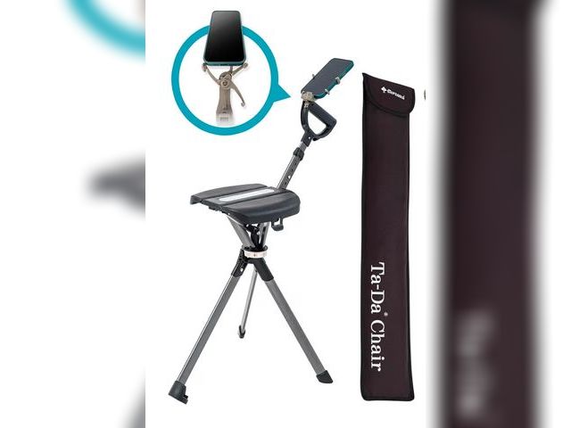 Lot 96-179927 - STEP2GOLD Ta-Da Chair Series 2 PRO, Portable Trekking Hiking Pole, Folding Walking Stick with Seat, ...