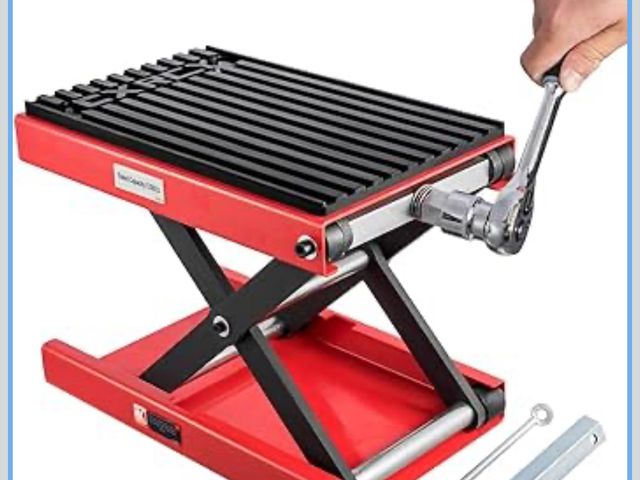 Lot 96-175883 - CXRCY 1200 LBS Motorcycle Lift Scissor Jack Upgraded Dirt Bike ATV Steel Motorcycle Hoist Stand with...