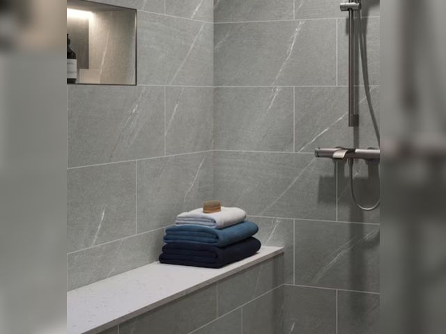 Lot 96-174054 - Approximately 356 ft² Corso Italia Alpe Cardoso Gray Matte 12 in. x 24 in. Quartzite Stone Look Porc...