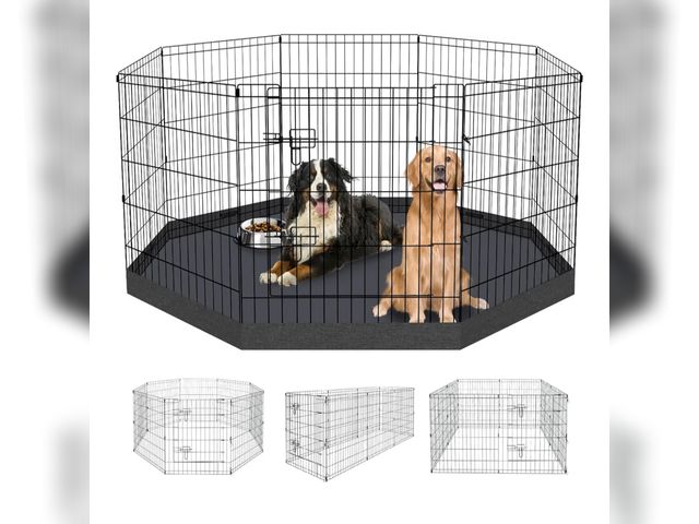 Lot 96-175977 - Dog Pen Pet Playpen Dog Fence Indoor Foldable Metal Wire Exercise Puppy Play Yard Pet Enclosure Indo...