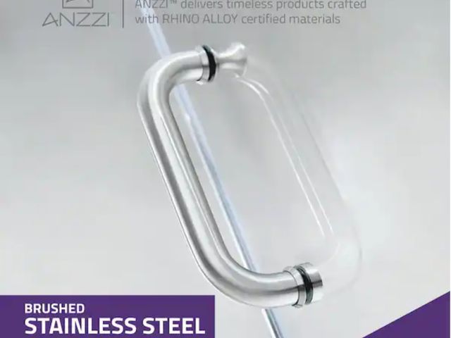Lot 96-182089 - Hardware for ANZZI Shower Door in Brushed Nickel New