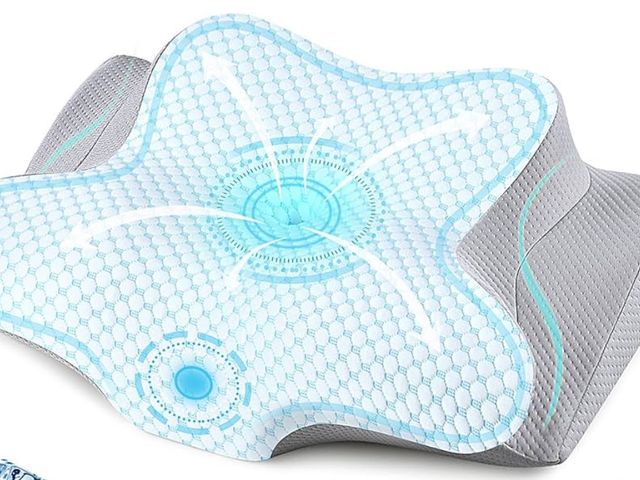 Lot 96-169606 - Cervical Neck Pillow - Ergonomic Side Sleeper Pillow for Pain Relief, Cooling Cervical Pillow for Sl...