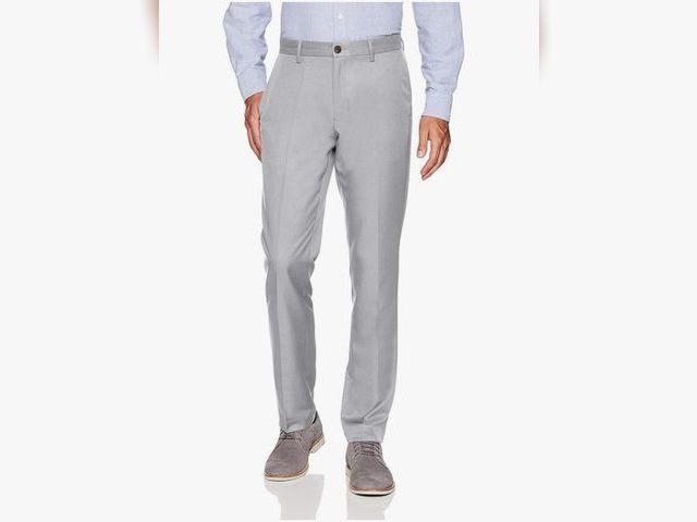 Lot 96-166222 - Amazon Essentials Men's Slim-Fit Flat-Front Dress Pant Size 31W x 32L
New. Item color is blue not gr...