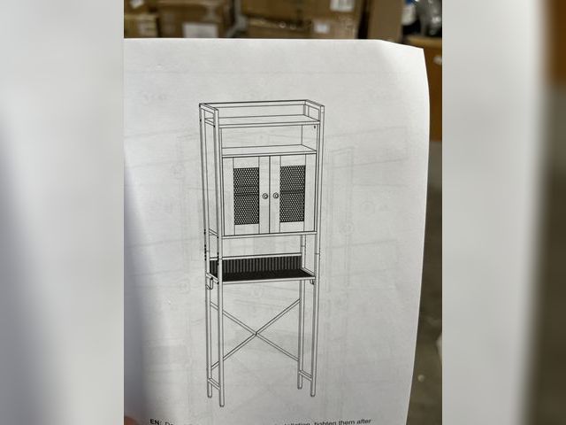 Lot 96-197998 - Over the toilet shelf, stock photo and exact description NA. New