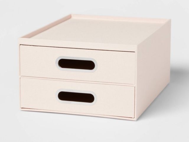 Lot 96-164894 - Canvas Desk Drawer Organizer cream- Brightroom™: Office Supplies, Polyester Canvas, Desk Organizatio...