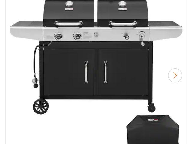 Lot 96-211055 - Royal Gourmet
2-Burner Propane Gas and Charcoal Combo Grill with Cover, Black
New 
Msrp $469.00