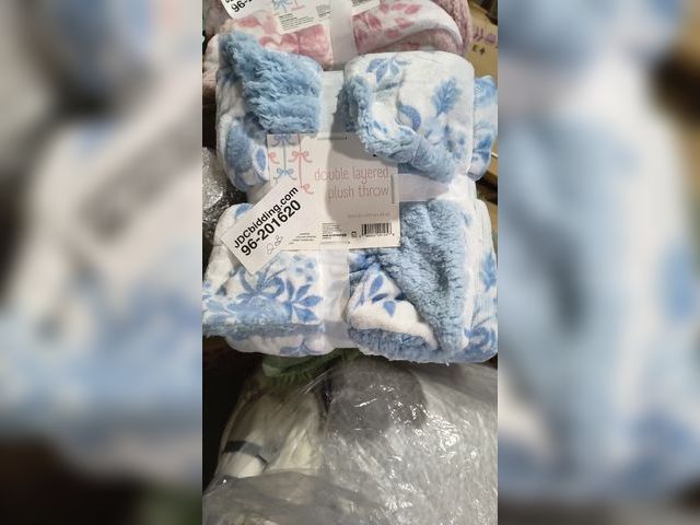 Lot 96-201620 - Double Layered Plush Throw, Blue 
New