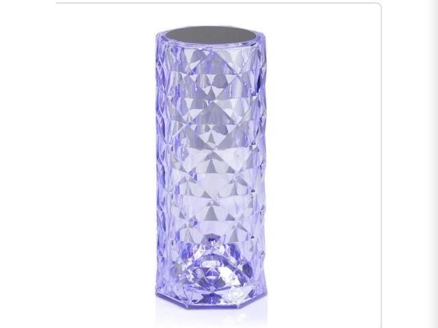 Lot 96-222183 - 8.5 in. Crystal Indoor Touch Table Light Rose New