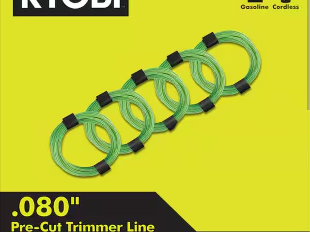 Lot 96-163247 - RYOBI 0.080 in. x 16 ft. Pre-Cut Spiral Line (5-Pack) New