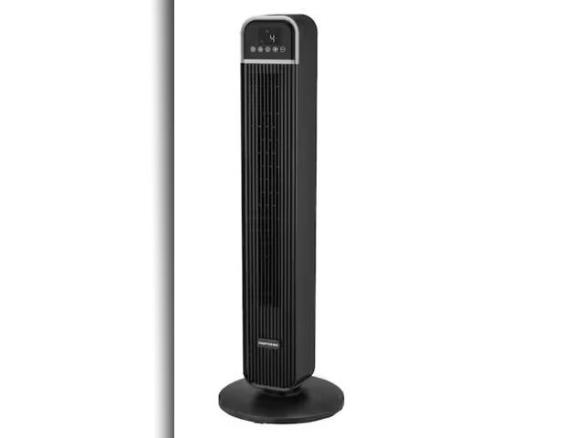Lot 96-221696 - Hampton Bay
36 in. 4-Speed Oscillating Tower Fan in Black with Remote Control and Easy Carry Handle
...