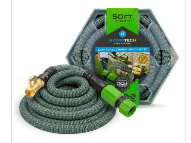 Lot 96-163104 - Hydrotech 5/8 in. Dia. x 50 ft.
Expandable Garden Water
Hose Unused