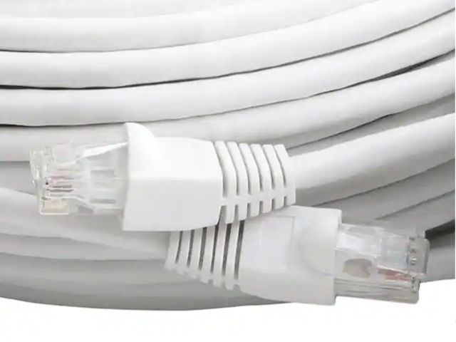 Lot 96-179787 - Commercial Electric 150 ft. CAT6 Ethernet Cable in White New
