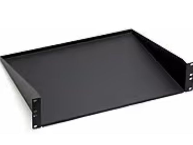 Lot 96-177820 - Black metal shelf, new, shaped slightly different from stock image