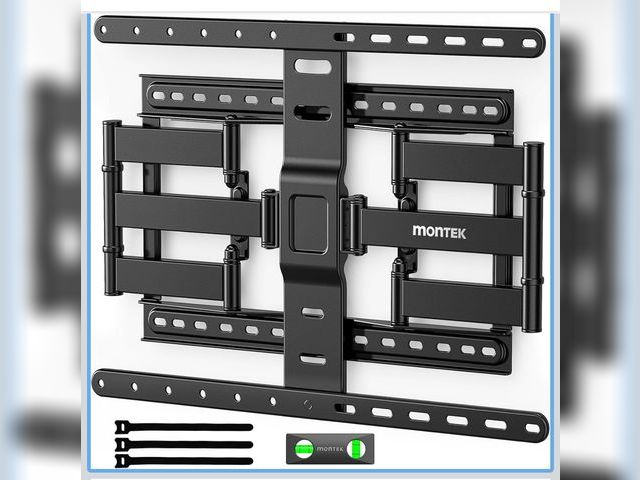 Lot 96-189956 - monTEK Ultra Slim TV Wall Mount for 43-90 Inch TVs | 1.1" Thin Low Profile Full Motion Bracket | Dua...
