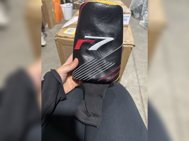Lot 96-177339 - TaylorMade R7 Quad Mini Driver Headcover, Black with Red and Yellow Stripes, Golf Club Cover
New