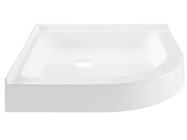 Lot 96-166653 - Swiss Madison Voltaire 32 in. x 32 in. Single Threshold, Center Drain Shower Base in White MSRP $172...