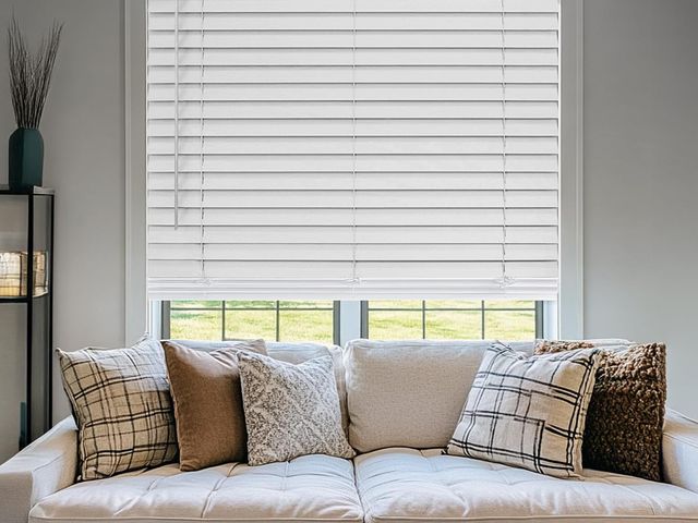 Lot 96-190584 - CHICOLOGY Faux Wood Blinds , Window Blinds , Wood Blinds , Window Shades , Window Treatments , Blind...
