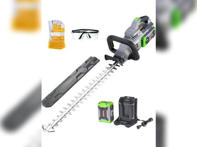 Lot 96-164452 - 26-Inch Hedge Trimmers Cordless with Battery 60V Electric Bush Trimmer 2.5Ah Battery Power Heavy Dut...