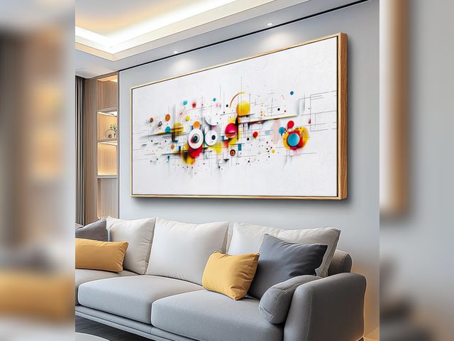 Lot 96-185236 - ERQINHUA Abstract Canvas Wall Decor Living Room Boho Wall Art For Bedroom Office Decorations Geometr...